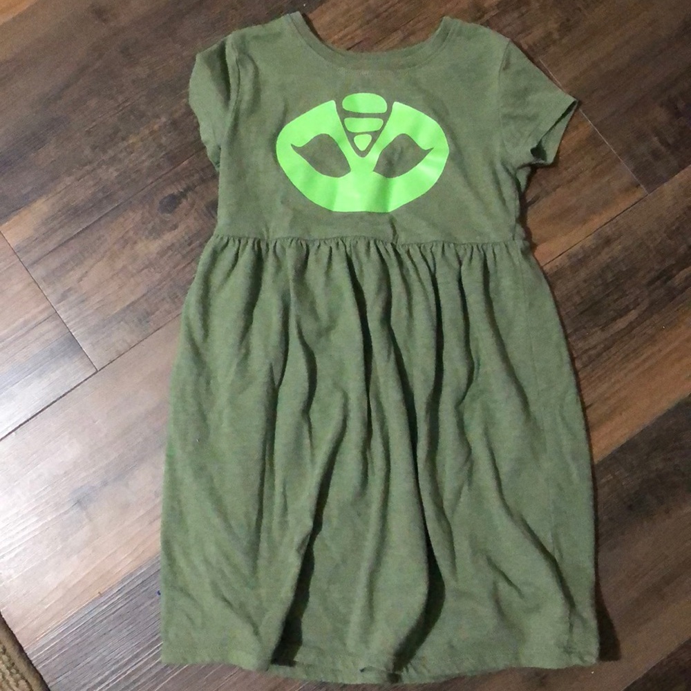 Girls dress with custom pj mask dress